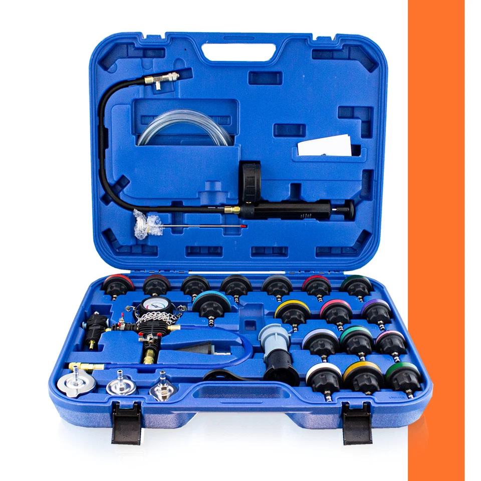 Kühlsystem Leckprüfer Prüfgerät Entlüftungsgerät für PKW Auto KFZ 28tlg Bituxx