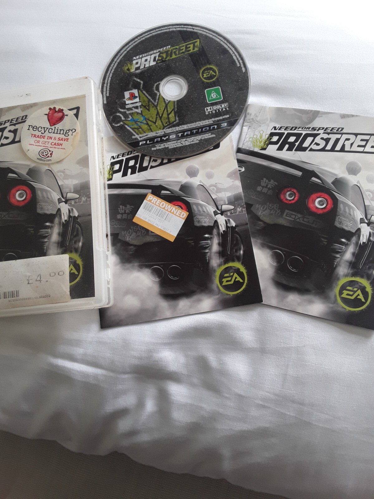 Need for Speed Prostreet PS3 Video Game PlayStation 3 With Manual Region 3 VGC