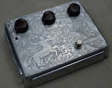 Aluminum Hand Carved Overdrive Effects Pedal Project Box Case W Knobs Unfinish