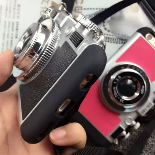 (black 6/6s)Vintage Camera Phone Case 3D Vintage Style Camera Design Silicone - Picture 1 of 7