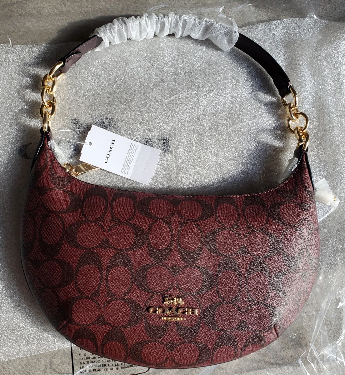 Coach oxblood hobo bag hot sale