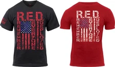 Remember Everyone Deployed R.E.D. US Flag Athletic Muscle T-Shirt USA Flag Tee