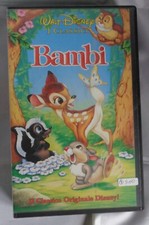 VHS 1 WALT DISNEY BAMBI ORIGINALE VIDEOCASSETTA ITALIANO CARTONI ANIMATI