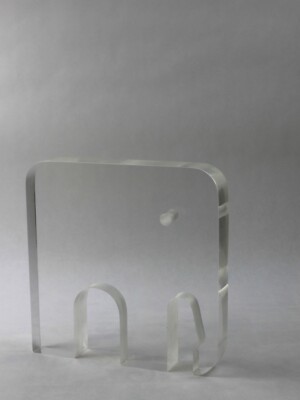 1970s Silvio Russo for Team Guzzini Lucite Elephant