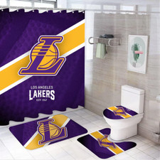 Basketball Sport Lakers Shower Curtain bathroom set