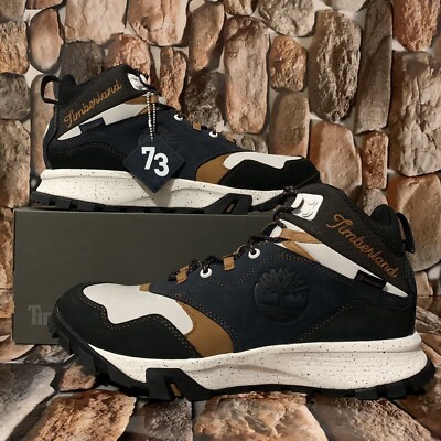 TIMBERLAND MEN'S GARRISON TRAIL WP MID HIKER NAVY