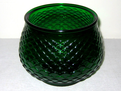 Vintage Forest Green Fish Scale Planter Vase G101 By E O BRODY Cleveland, OH