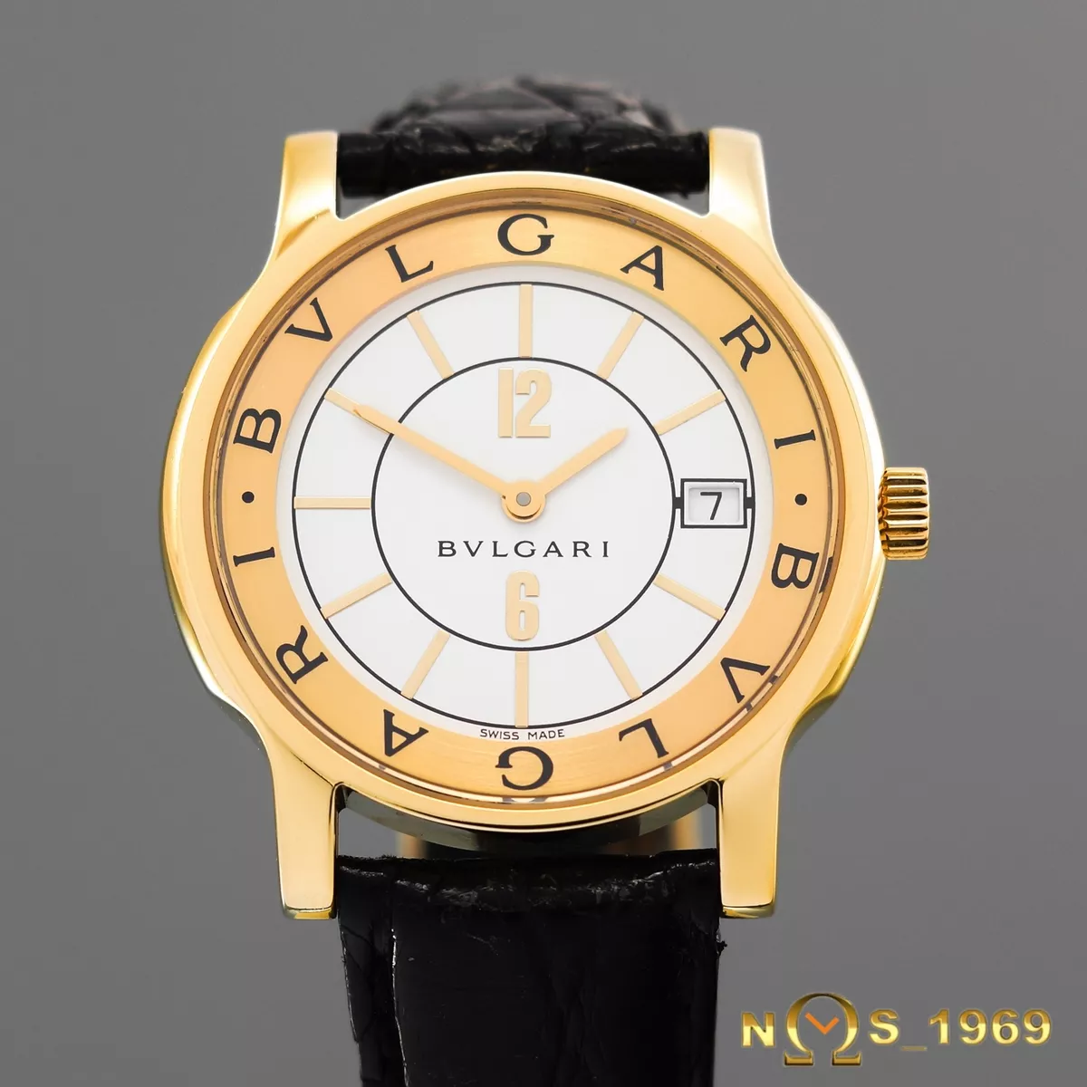 BULGARI SOLOTEMPO ST35G 18K GOLD 35MM UNISEX