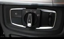 Headlight Button Frame Button Trim For BMW X5 X6 F15 F16 2014-2018 Matte Silver