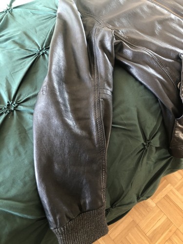 TIMBERLAND giacca giubbotto Vera Pelle NERO fodera rossa XL - Foto 10 di 14
