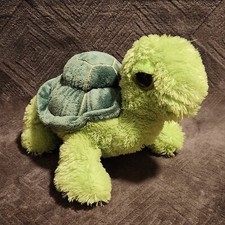 Aurora World Plush Toy Turtle Lime Green Stuffed Animal 10" Toy