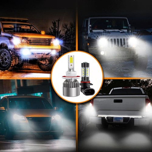 8000K LED Headlight Hi/Lo + Fog Light 4 Bulbs Combo kit For 2004-2014 Ford F-150 - Picture 8 of 14
