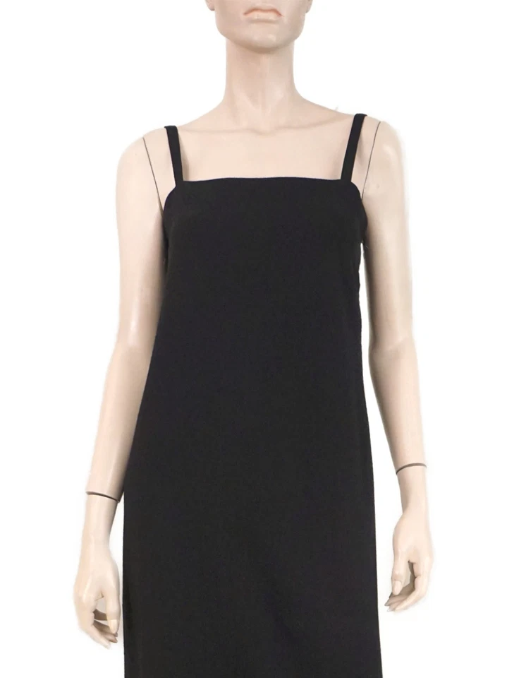 Maxi Vestido DE COLECCIÓN Nuevo BILL BLASS x Amen Wardy Talla 10 Negro Sin Mangas Crepé Foto 4 de 4