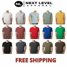 Next Level Men's Poly/Cotton Short Sleeve Crew neck Tee Shirt XS-3XL 6200
