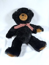 2022 Ms Teddy Inc. "Black Bear w/ Ribbon" 15" Plush Teddy Bear Toy