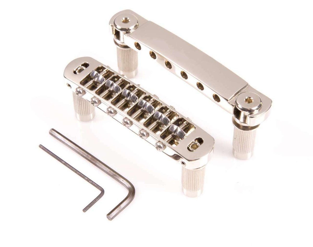 Genuine Hipshot Tone-A-Matic Bridge and Tailpiece Nickel