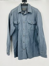 Grizzly Mountain Mens XL Flannel Shirt Button Up Grey Chamois Workwear Outdoors