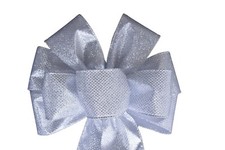 Silver Glittery Wired Wreath Bow Christmas, Winter, Handmade, Several Sizes