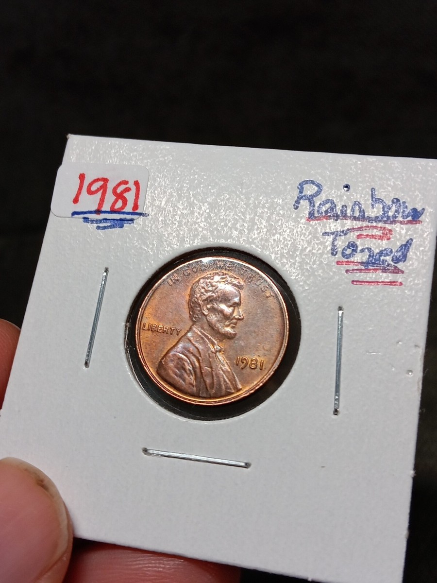 1981 LINCOLN PENNY ( RAINBOW TONED ) A/123 | eBay