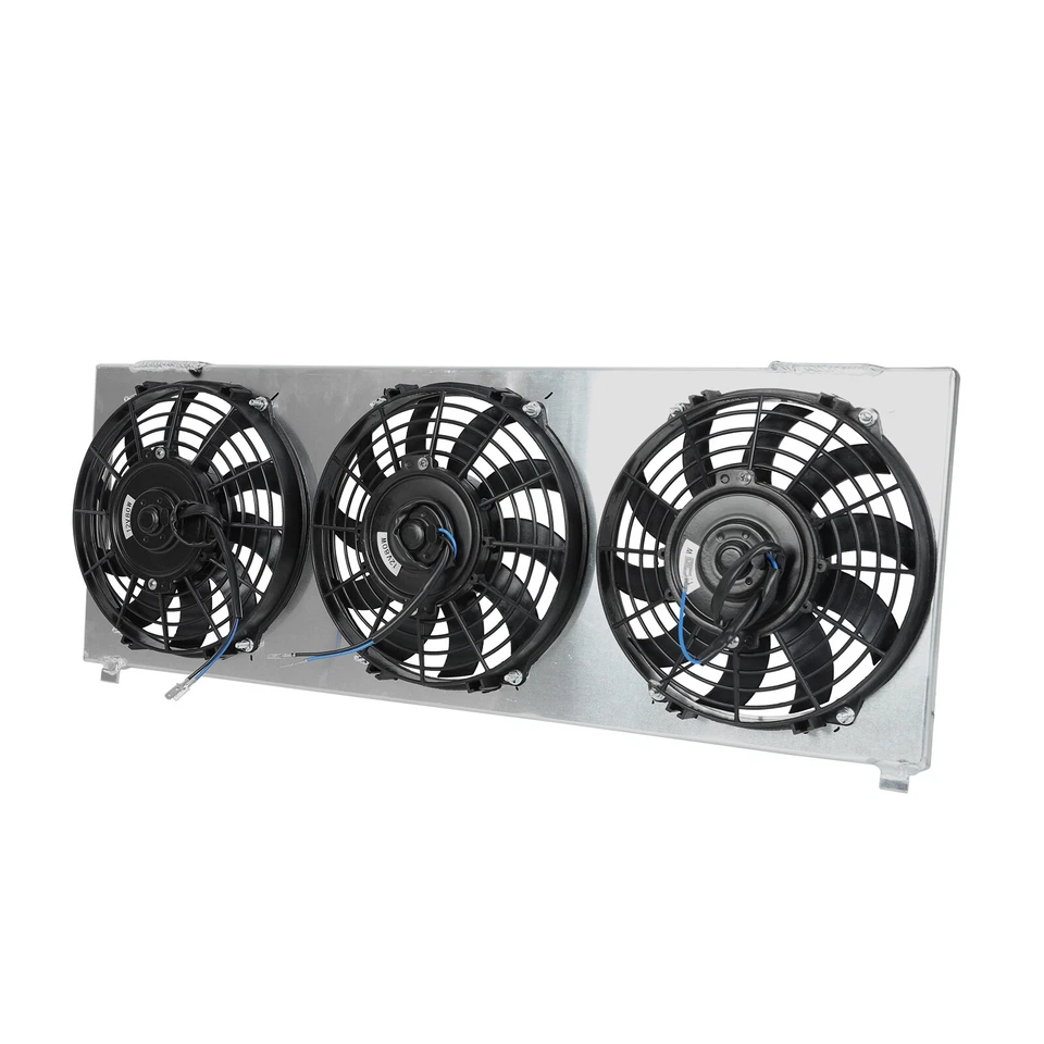 Aluminum Shroud 3x 9"Fan+Thermostat For Radiator 84-01 Jeep Cherokee XJ Comanche - Изображение 4 из 4