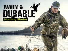 HISEA 600G Insulated Hunting Waders Rubber Bootfoot Neoprene Chest Fishing Wader