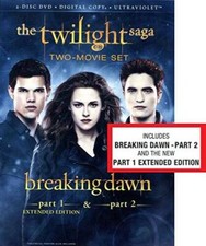 The Twilight Saga: Breaking Dawn, Parts 1 2 2-Disc DVD Digital Copy - GOOD
