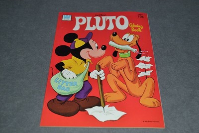 Pluto Coloring Book Disney 1971 Whitman [NEW & UNUSED]