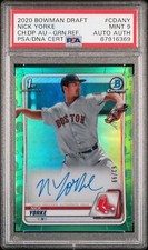 2020 Bowman Draft Nick Yorke CDA-NY 1st Green Refractor Auto /99 PSA 9 Pirates