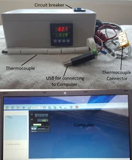 USB PC Plug & Play PID 60 Ramp & Soak Time Kiln Temperature Controller Recorder