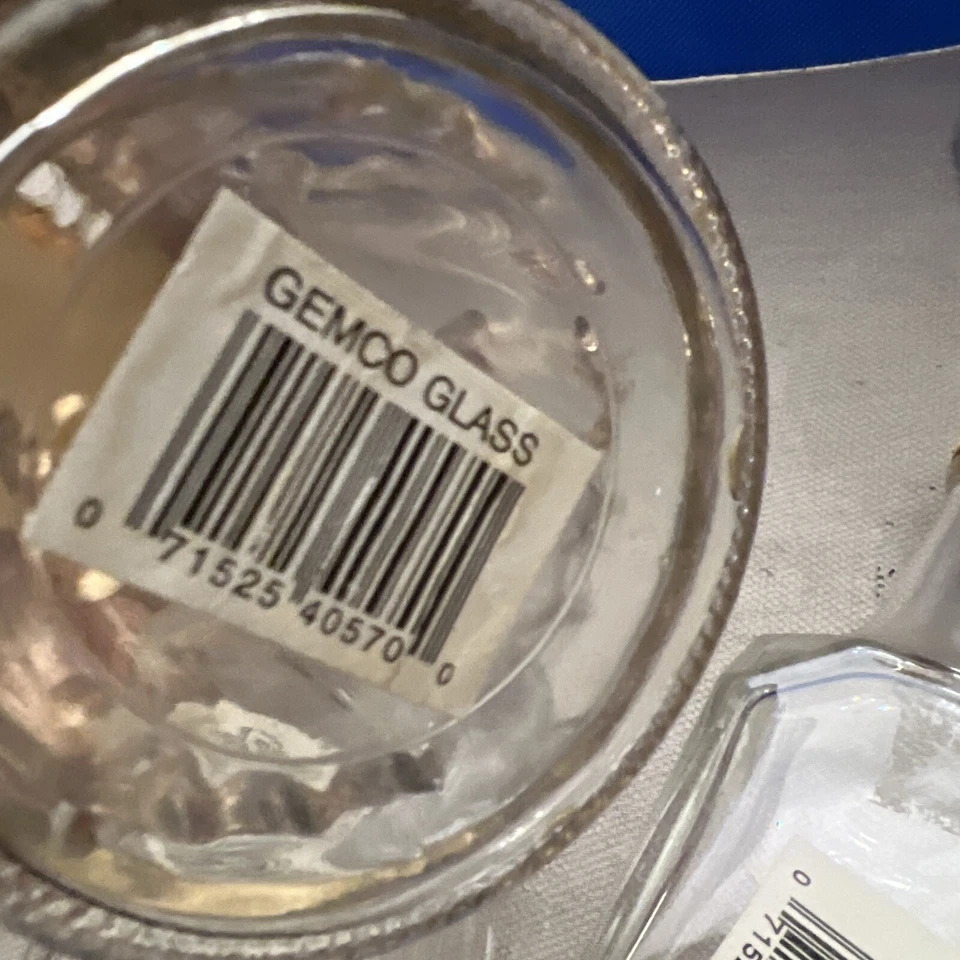 Juego de 6 piezas Gemco EE. UU. Aceite Vinagre Sal Pimienta Azúcar Vidrio Transparente Cobre Metal Tapa Foto 4 de 4