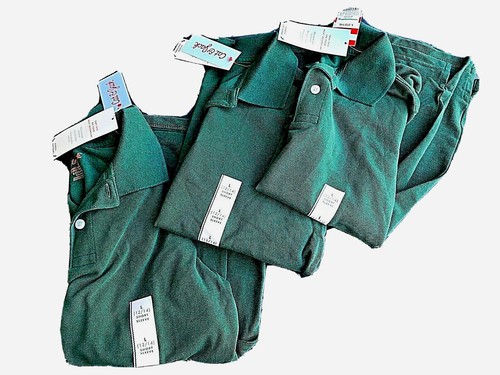 Forest Green Uniforms 3 Shirts Sz L(12/14) Collared Short Sleeve NEW W/Tags -A6 - Picture 5 of 8