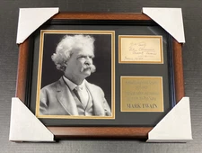 Mark Twain Autographed Facsimile Reprint Framed 8x10 Photo Samuel Clemens