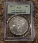1885-O Morgan Silver Dollar PCGS MS 64 ** Premium Quality, Old Green Holder!
