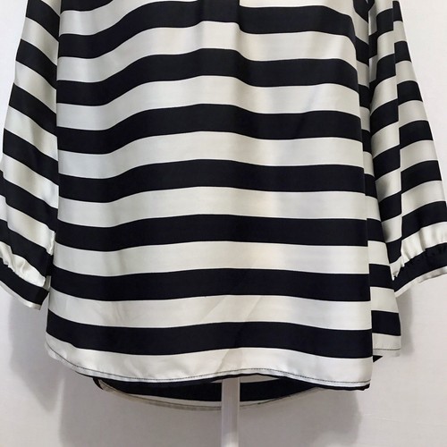Dalia Collection V-Neck Stripe Blouse Women M - Picture 5 of 11