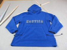 VINTAGE Nautica Competition Jacket Mens Large Blue Fleece Sweater Pullover USA