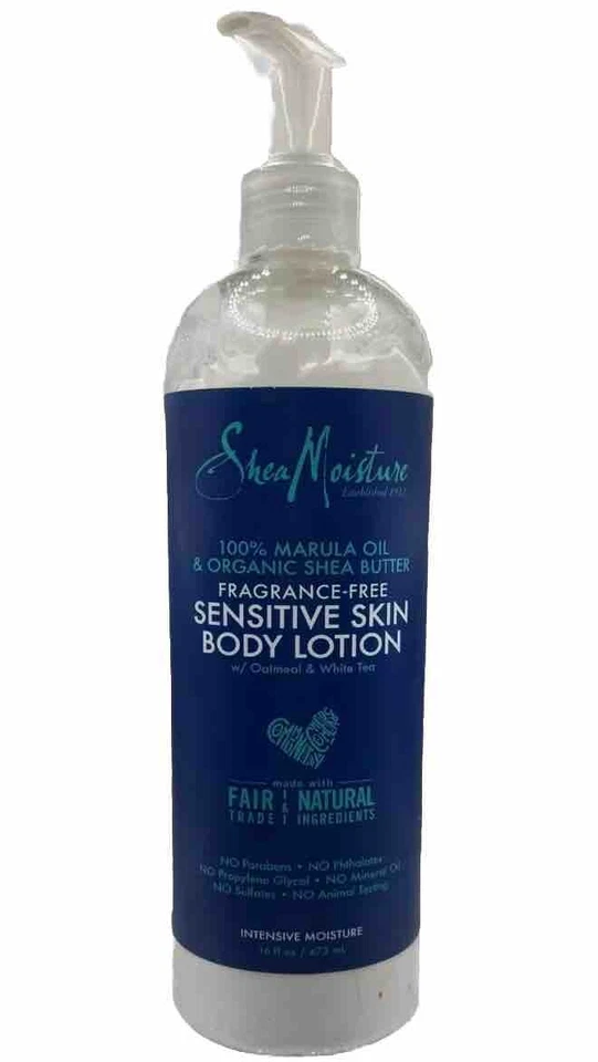 2X Shea Moisture Fragrance Free Sensitive Skin Body Lotion 16 fl oz DISCONTINUED - Image 2 of 4
