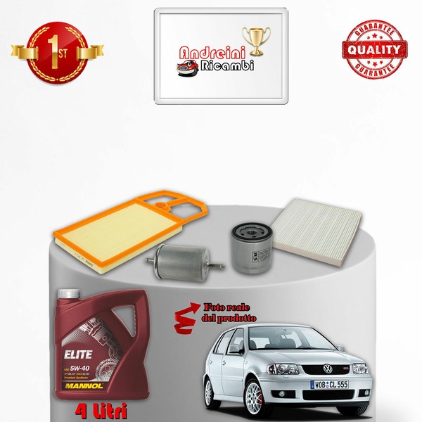 Set Service 4 Filter Und ÖL VW Polo III 6N 1.4 16V 74KW 100CV Von 1996-> 2001-image