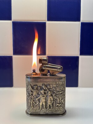 Rare 1930's Vintage Karl Wieden Table Lighter with Dutch Silver