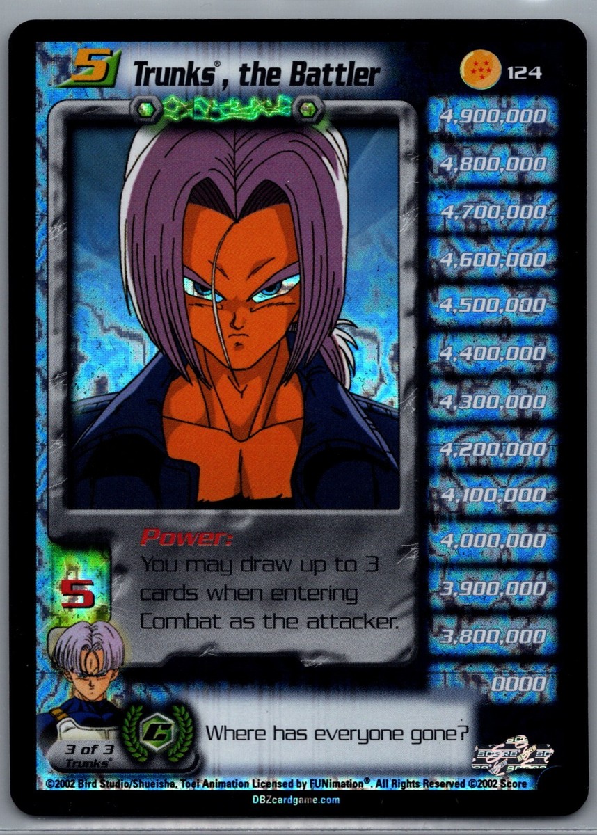 1x DBZ CCG TRUNKS THE BATTLER LV5 FOIL HOLO ULTRA RARE 124