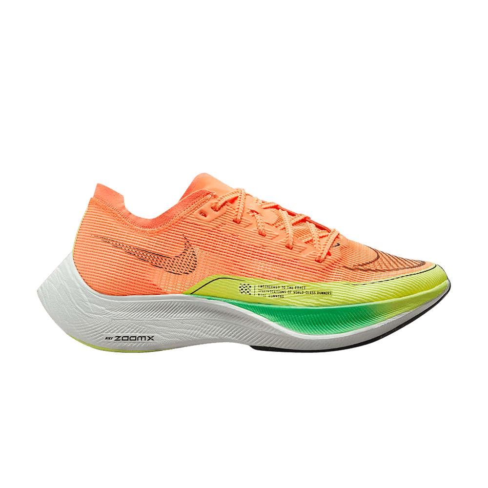 Nike Womens ZoomX Vaporfly Next 2 Peach Cream Green Shock Running Shoes CU4123-801