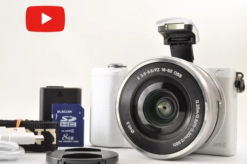 [Mint Count:1123] SONY Alpha a5000 Digital Camera White & 16-50mm Lens JAPAN