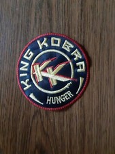 KING KOBRA,SEW ON RED AND GOLDEN WITH RED EDGE EMBROIDERED PATCH