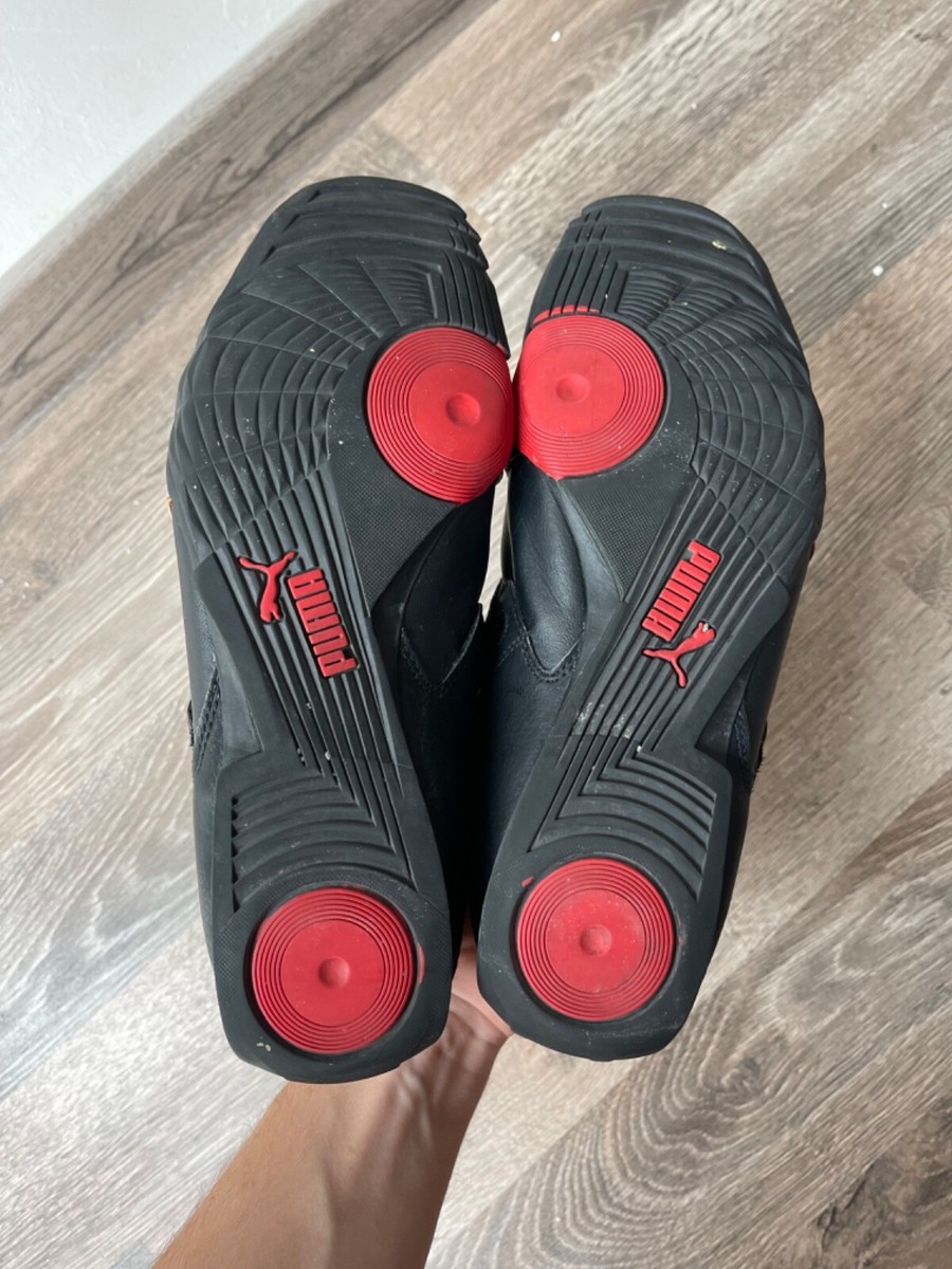 Vintage PUMA Y2K 00's Archives Moto Black Leather speed cup