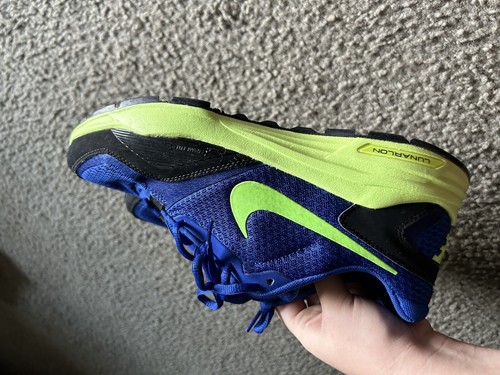 NIKE LUNARLON BLUE/GREEN SNEAKERS SIZE 9 - Picture 2 of 8