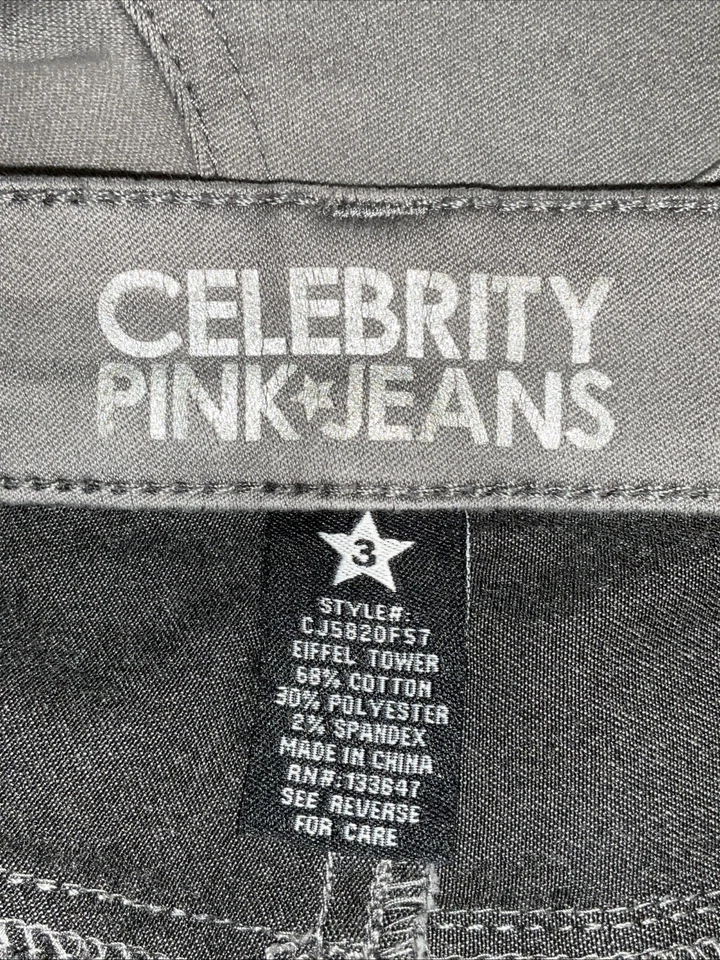 Женские узкие джинсы Celebrity розовые с заниженной талией 3 цвета серые - Изображение 3 из 4