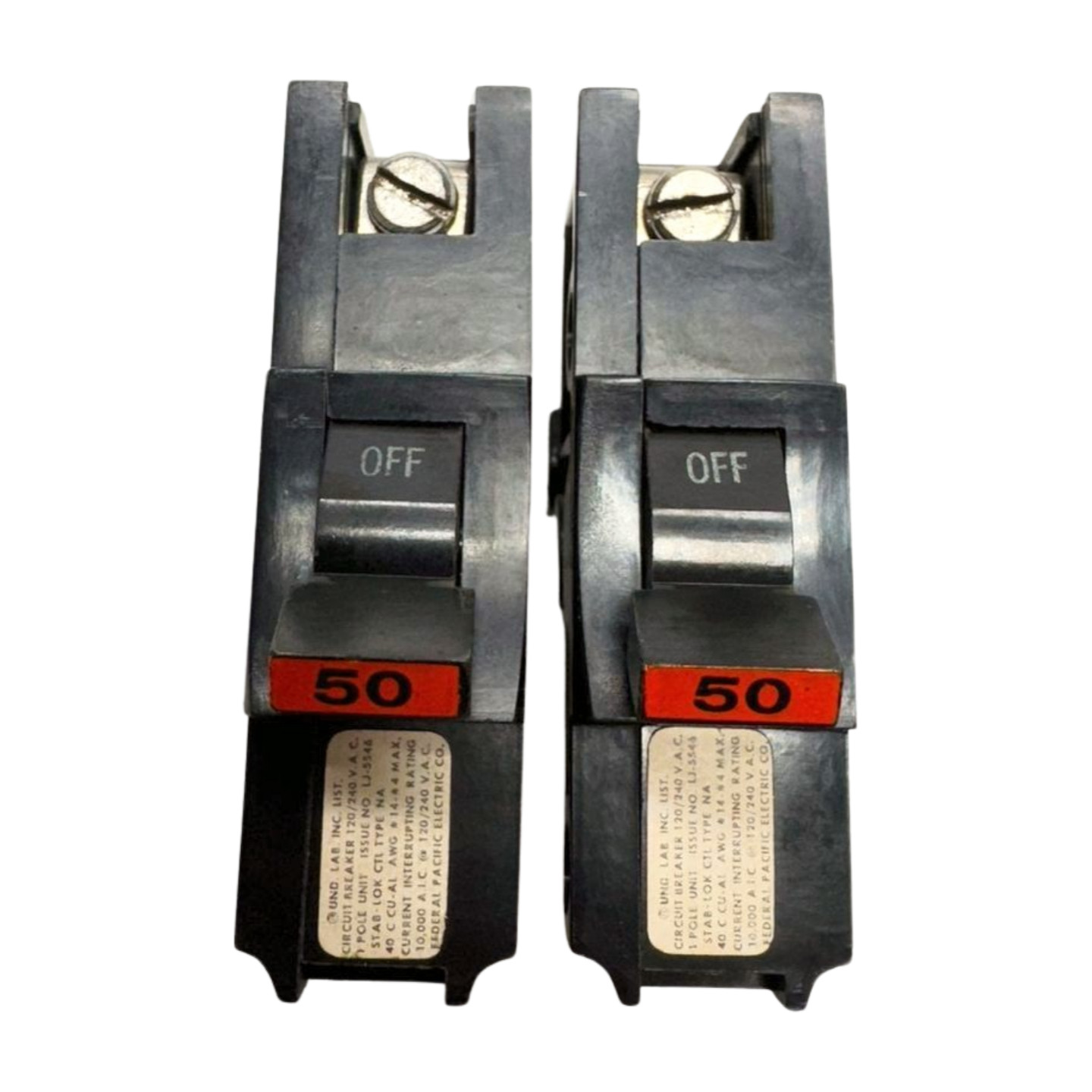 FPE NA150 Stab-Lok Circuit Breaker, 1-Pole, 50A, 120/240VAC, Type NA