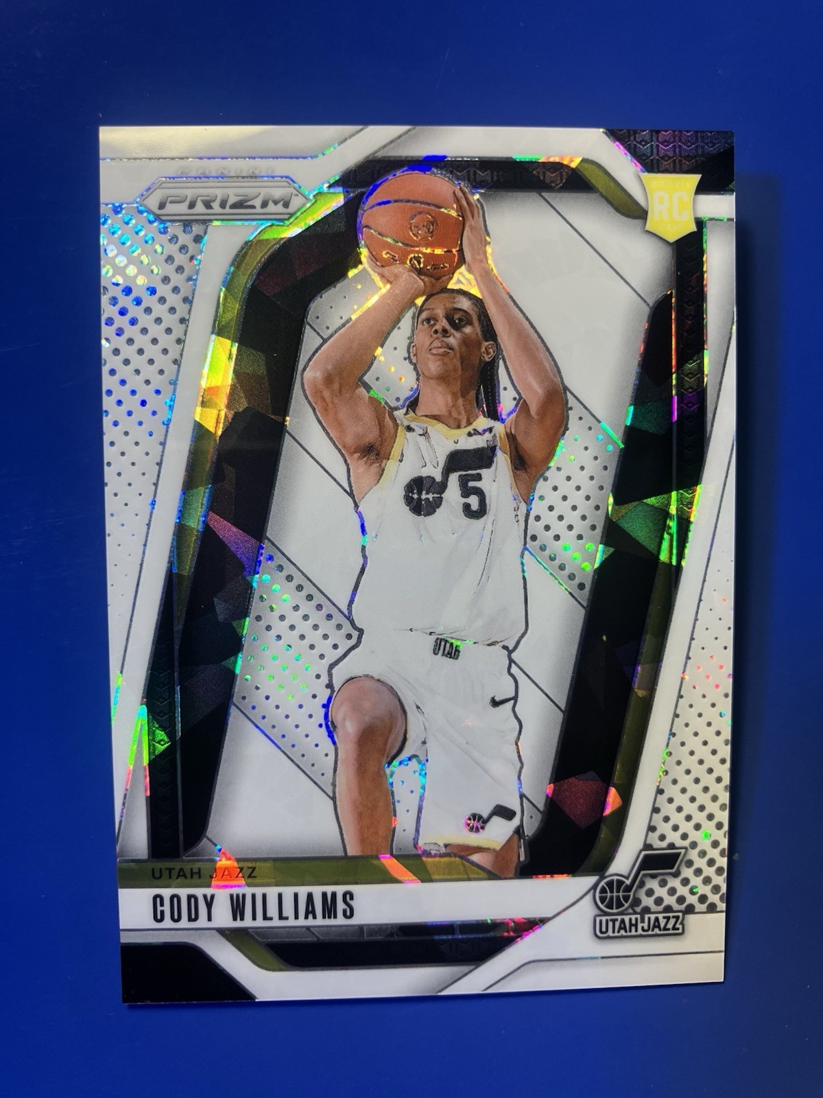 2024-25 Panini Prizm (RC) Cody Williams #232 White Ice Prizm /35 Utah Jazz SSP