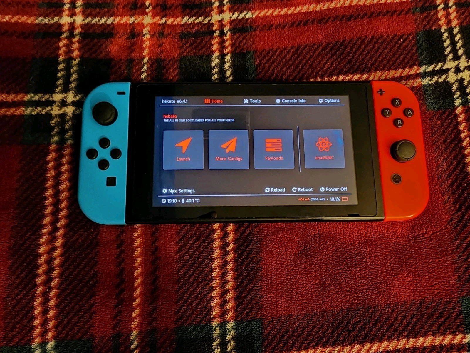 Nintendo Switch with Neon Blue and Neon Red Joy-Con (HAC-001-01)