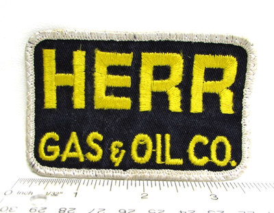 Vintage Herr Gas & Oil Jacket Patch Shamokin Pennsylvania Sunoco Petroleum c