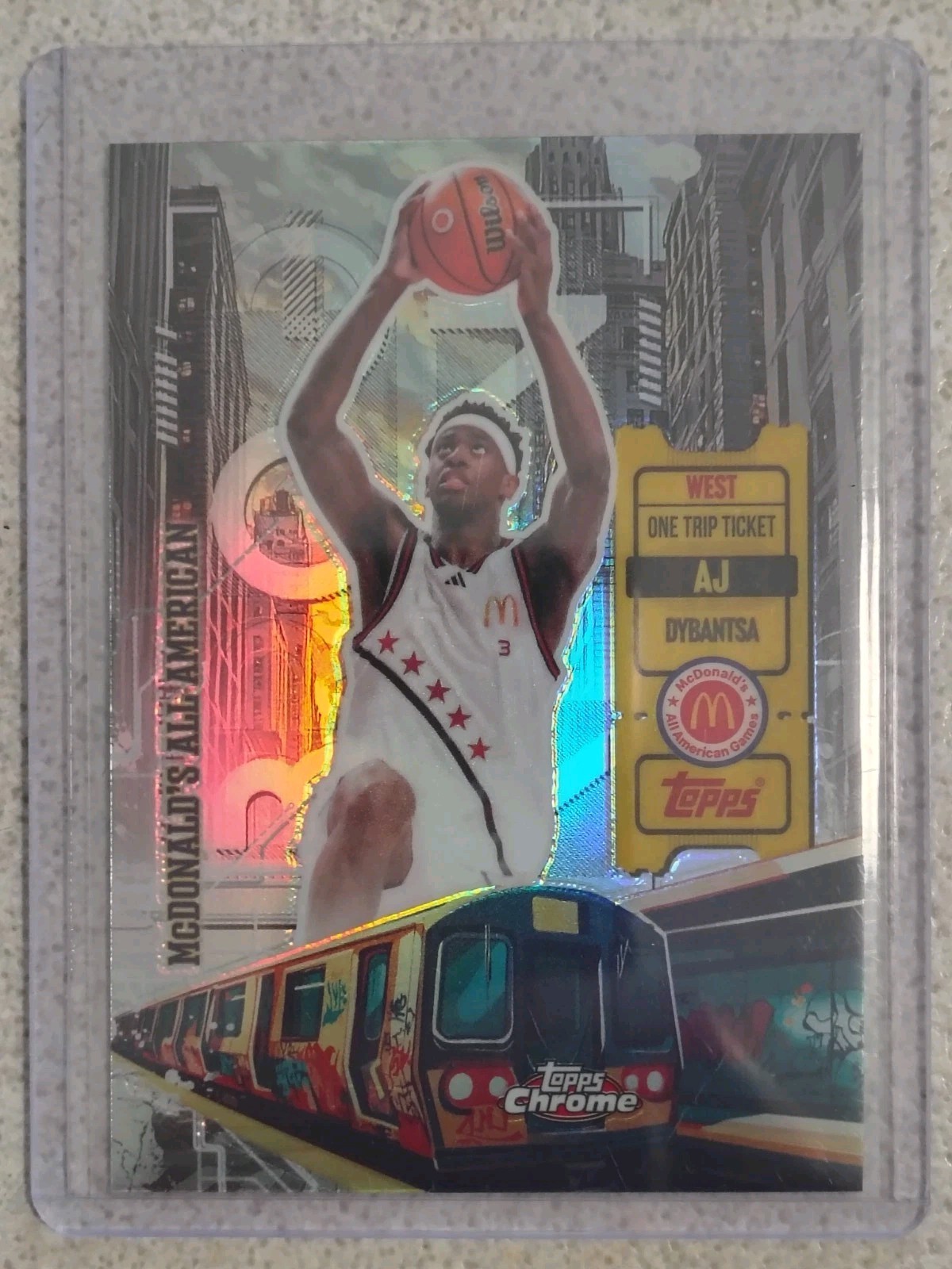 2025-26 One Trip Ticket AJ Dybantsa Rookie West #HR-7 Refractor